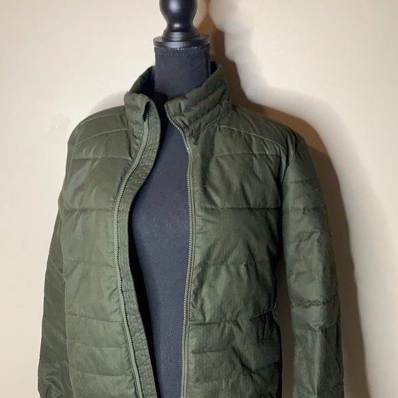 GAP jacket fall green quilted Herringbone XS - Picture 8 of 12